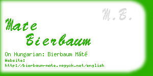 mate bierbaum business card