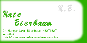 mate bierbaum business card